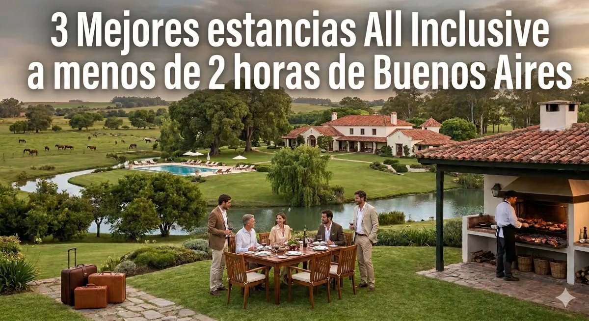 Escapadas de lujo:  3 Mejores estancias All Inclusive a menos de 2 horas de Buenos Aires